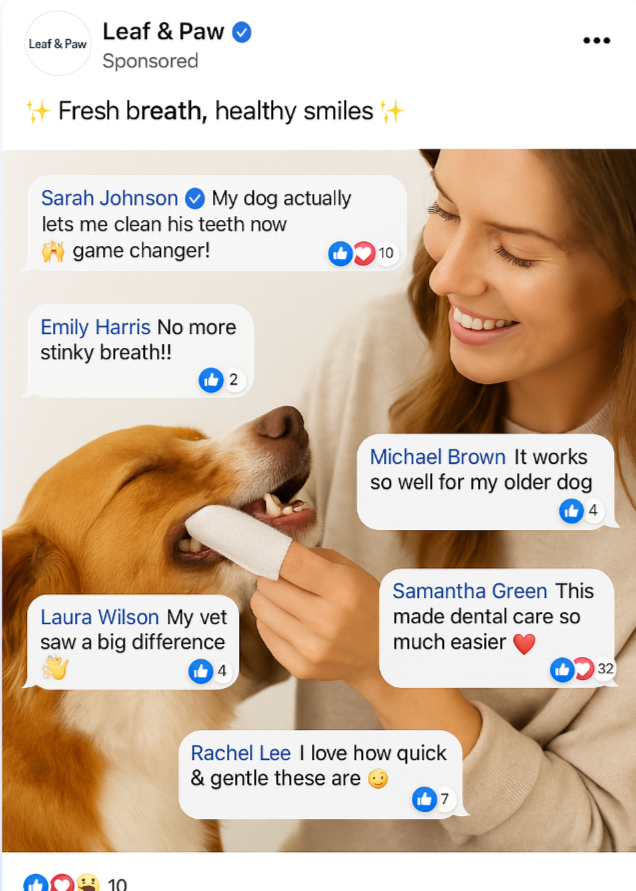 Leaf & Paw - Pet dental wipes