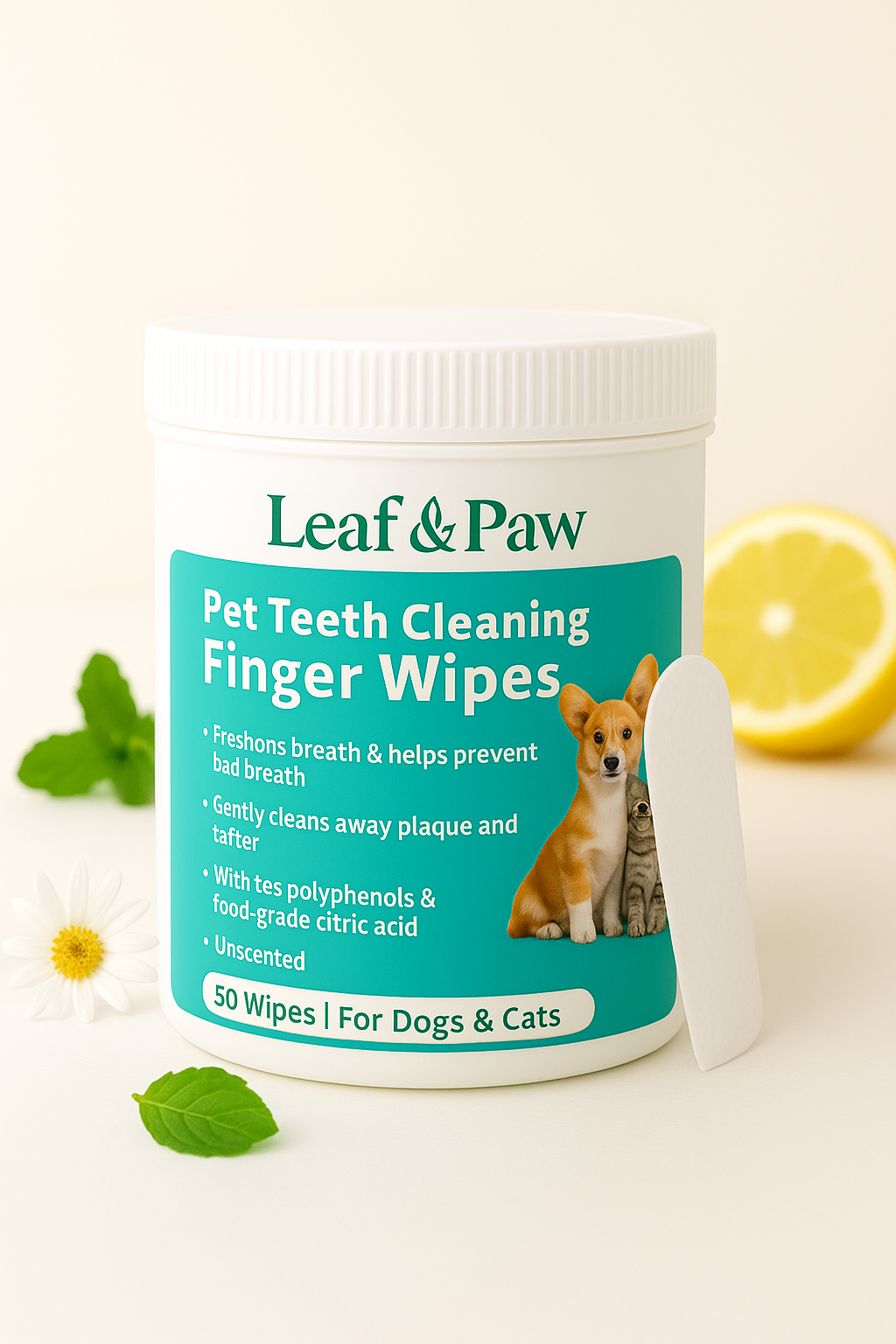 Leaf & Paw - Pet dental wipes